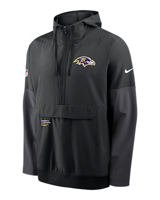 Baltimore Ravens Well Rounded Anorak Men's Nike NFL 1/2-Zip Hooded